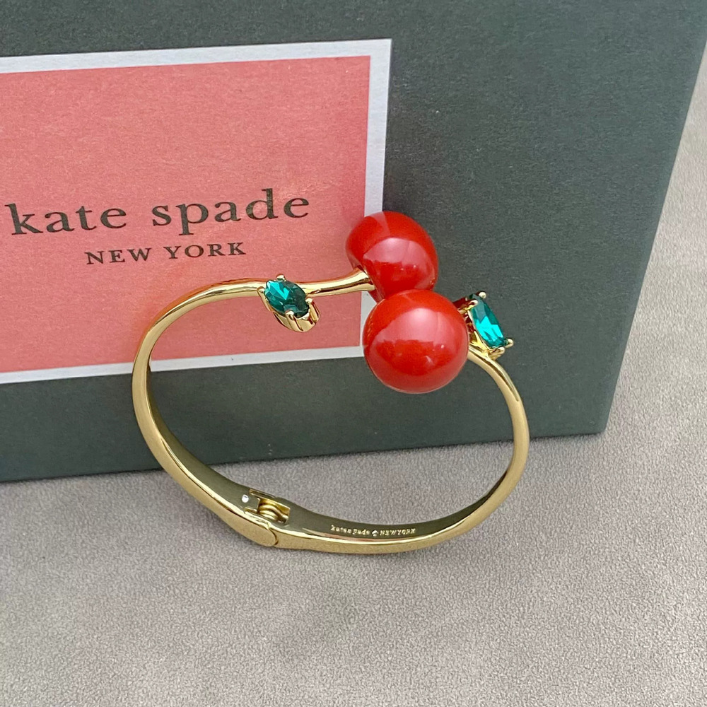 kate spade Chunyuan Tianmei Small Cherry Gold Open Bangle Fruit Summer Lively